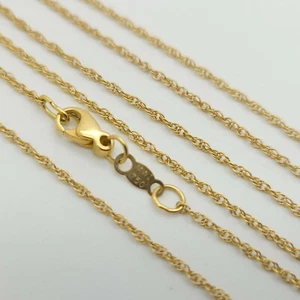 Collar de cadena fino de 18' firmado MWI de oro amarillo de 18k 750 de 1 mm con eslabones retorcidos - Imagen 1 de 12