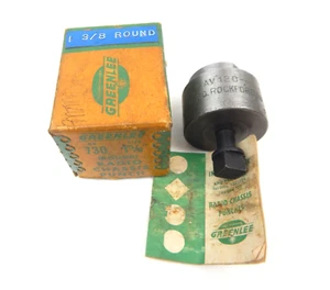 8A Greenlee 730 1 3/8" Round Radio Chassis Punch w/  Box Insttructions VTG - Imagen 1 de 3