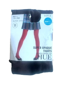 New HUE SZ 3 Espresso Super Opaque Tights with Control Top (1 Pair ) - Picture 1 of 3