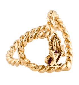 Louis Vuitton Sweet Monogram In My Heart Cocktail Ring 6 sz Metal - Picture 1 of 11