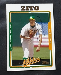 BARRY ZITO OAKLAND ATHLETICS PITCHER SIGNED AUTOGRAPHED 2005 BASEBALL CARD - Picture 1 of 2