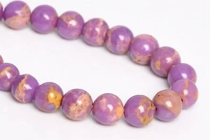 6MM Genuine Natural Brown Purple Phosphosiderite Beads A+ Round Loose Beads 7.5" - Picture 1 of 3