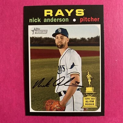 🐶 2020 Topps Heritage  Nick Anderson #316 Tampa Bay Rays - Image 1 of 2