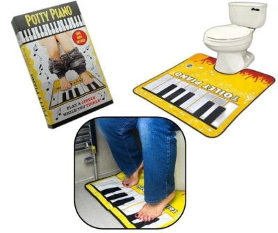 TDGP Toilet Piano Electronic Potty Feet Mat Secret Santa Songs Non Slip Waterproof