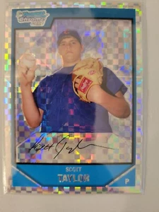 Scott Taylor 1st Bowman Xfractor 64/275 2007 Bowman Chrome Baseball - Picture 1 of 2