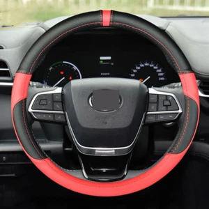Inner Accessories Black&red Steering Wheel Cover For Toyota 2020-2023 Highlander - Picture 1 of 6