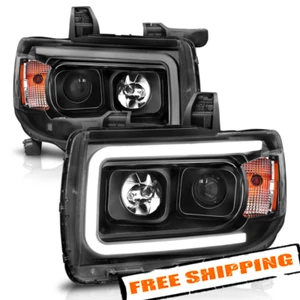 Anzo 111381 Black LED U-Bar Projector Headlights for 2015-2019 GMC Canyon - Picture 1 of 7