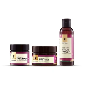 Pilgrim Red Vine Face Wash & Face Mask & Face Scrub - Combo Pack - Picture 1 of 8