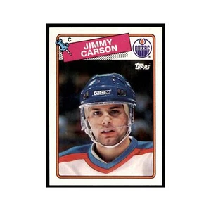 Jimmy Carson 1988 Topps #9 Edmonton Oilers Hockey Card NM - Picture 1 of 3