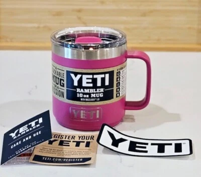 Yeti 10 Oz Mug + Matching Magslider Lid- Prickly Pear Pink NWT - Imagem 1 de 4