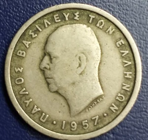 1957 Greece 1 Drachma Coin - Picture 1 of 2