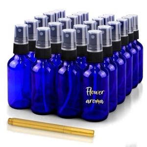 Glasflaschen Sprühtops blau und gold Glasstift 24er-Pack ätherisches Öl Zerstäuber - Bild 1 von 7