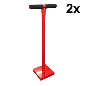 2x 8" x 8" 11kg/24lbs Erde Stampfer Kopf Hand T Griff Asphalt Gras Erde - Bild 1 von 1