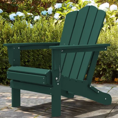 Silla Adirondack de plástico, silla plegable para muebles de patio de exterior, multicolor Foto 1 de 4