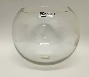 Fish Bowl 25cm Clear Glass Rose Bowl Pet Vase Dispaly Flower Party Home Decor - Picture 1 of 2