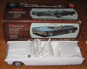 AMT 1964 Lincoln Continental Cabrio Kit Annual 3-in-1 gebaut Touring & Box 64 - Bild 1 von 13