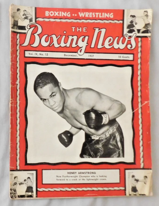 December 1937 The Boxing News Henry Armstrong - Image 1 of 1