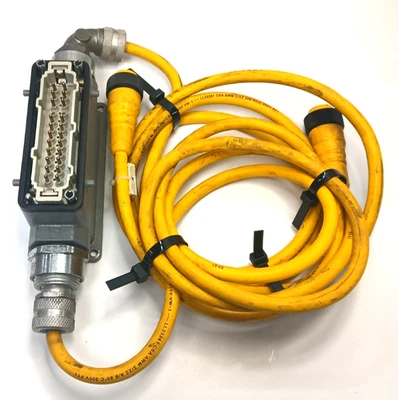 HARTING HEAVY DUTY INDUSTRIAL 24 PIN CRIMP CONNECTOR W/6' 3" QUICK CONNECT CORD - Image 1 of 4
