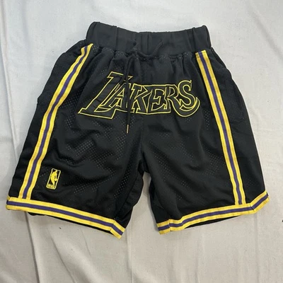 Los Angeles Lakers Retro Just Don Black Basketball Shorts Men’s Small - Image 1 of 4