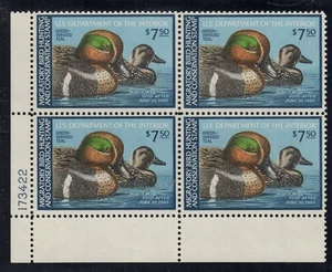 U.S. DUCK  RW46 Plate Block Mint, og, Never Hinged (cv$50.00) - Picture 1 of 1