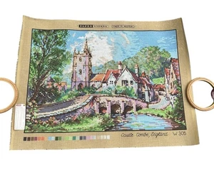 NUEVO Vintage Tapex Viena Impreso a Mano Aguja Lona Castillo Combe Inglaterra - Imagen 1 de 2