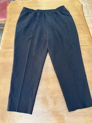 Pantalones de vestir Tan Jay negros cintura elástica talla grande 24W Foto 1 de 4