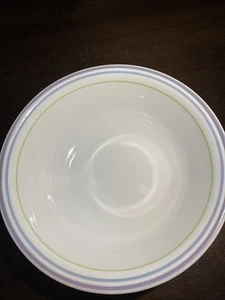 Corelle Moonglow Cereal Bowl Purple Blue Green Pin Stripe - Picture 1 of 3