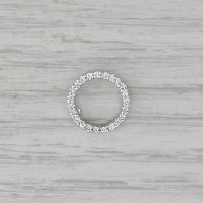 Colgante Círculo Eternidad Flotante Moneda Roberto Oro Blanco 18k Foto 1 de 4