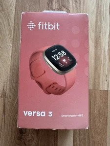 Montre connectée Fitbit Versa 3 + traceur GPS (argile rose/or doux) - Neuve scellée - Photo 1 sur 6
