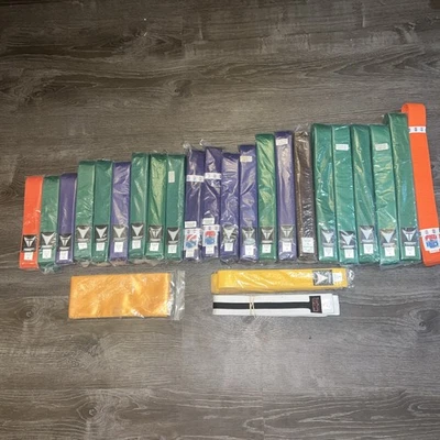 Martial Arts Karate Taekwondo Judo Jiu jitsu 25 Belts Pro Force O,1,2,3,4,5,6,7 - Image 1 of 4