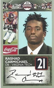 RASHAD CARMICHAEL VIRGINIA TECH SENIOR BOWL CARD - Picture 1 of 1