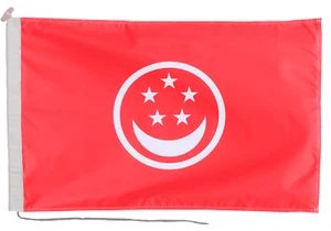 Singapore Civil Ensign Flag with Rope and Toggle - Handmade in the UK - Bild 1 von 8