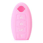 4 Button Remote Smart Key Fob Shell Cover Fit Nissan 370Z Altima Silicone Pink