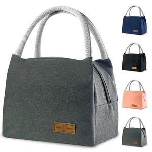 Lunch Bag For Women Insulated Large Lunch Tote Lunch Box Gray - Picture 1 of 7