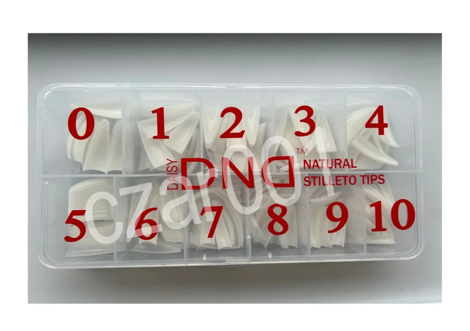 Sillito natural, natural o transparente DND - Puntas de uñas TALLA 0-10 (550 piezas) -Tú eliges Foto 1 de 1
