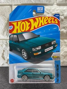 Hot Wheels Factory Fresh 2/5 '87 Audi Quattro 16/250 Green - Picture 1 of 4