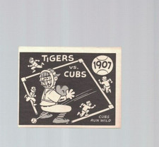 1907 World Series Laughlin Baseball Card #4 1974 Reissue Cubs Tigers