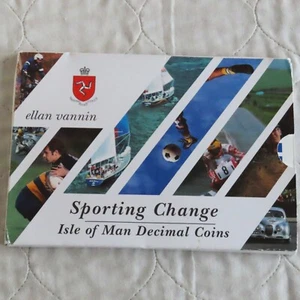 ISLE OF MAN 1997 9 COIN DECIMAL MINT COLLECTION WITH £2 - sealed pack - Picture 1 of 7