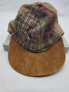 Eastern Wool Patchwork Cap Hat With Sueded Bill Vintage One Size - Picture 1 of 19