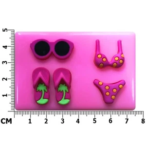 Bikini Chanclas Gafas de sol Playa Vacaciones Silicona Molde por Fairie Blessings - Imagen 1 de 6