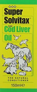 150ml SUPER SOLVITAX PURE COD LIVER OIL- Ponies,Dogs, Cats,Sml Animals & Birds