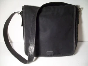 Coach #5109 Kuriertasche Laptop-Umhängetasche schwarz Nylon & Leder gebraucht - Bild 1 von 12