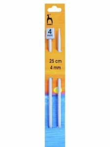 Pony einseitige spitze Stricknadeln 10" Metall Kunststoff 25 cm - Bild 1 von 20