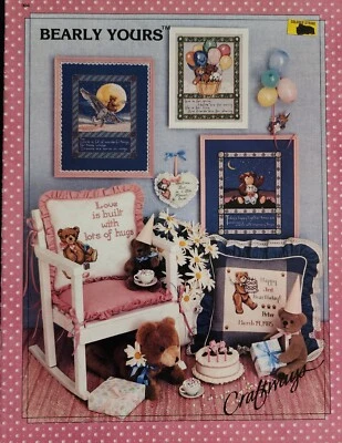 Bearly Yours Teddy Bears Cross Stitch Patterns By Craftways c3 - Image 1 of 4