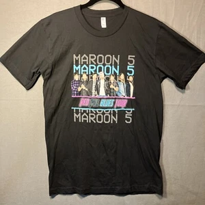 Weinrot 5 Shirt Medium rot Pill Blues Tour schwarz Konzert T-Shirt Adam Levine - Bild 1 von 9