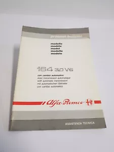 Manuale officina Alfa Romeo Alfa 164 3.0 V6 cambio automatico bollettino tecnico - Foto 1 di 24
