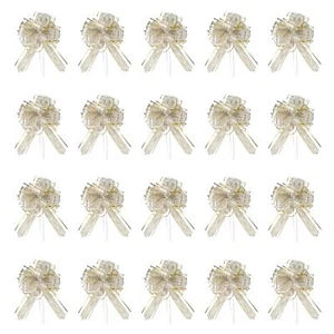 Large Gift Bow 7x6 Inch 20 Pack Pull Bows for Gift Wrapping Present Wedding V... - Picture 1 of 7