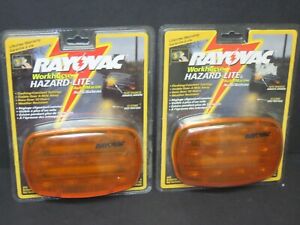 2 RAYOVAC WORKHORSE HAZARD-LIGHT FOR EMERGENCIES (NEW) W4AASAF (4 AA batteries)