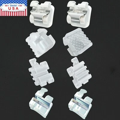 Dental Brace Orthodontic Ceramic Self-ligating Brackets Roth MBT 022 AO Ormco 3M - Image 1 of 4