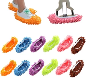 Mop Slippers Shoes Cover Dust Duster Washable Microfiber Mop Socks for Cleaning - Picture 1 of 6